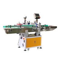 Machine de positionnement et d'étiquetage de bouteilles rondes, équipement d'étiquetage professionnel entièrement automatique à point fixe pour bouteilles de vin rouge
