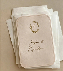 Carte d'invitation <span class=keywords><strong>de</strong></span> mariage personnalisée, papier offset <span class=keywords><strong>de</strong></span> qualité supérieure, respectueux <span class=keywords><strong>de</strong></span> l'environnement, estampage à chaud - Product Image 4