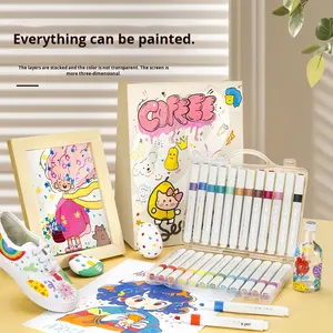 Marcadores Triangulares Creativos DIY al por Mayor, Resistentes al Agua y de Secado Rápido, 60 Colores, 0.5mm, para Papel, Niños, Plástico, 14.5cm - Product Image 1