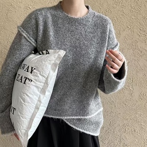 Le plus populaire en 2025 pull femme décontracté couleur unie pull quotidien mode col rond pull doux pour les femmes - Product Image 6