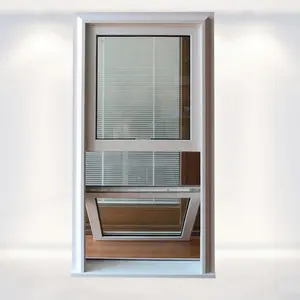 Harga terbaik persetujuan Hurricane Impact Windows Aluminium Awning jendela desain baru dan jendela Aluminium Tempered Glass