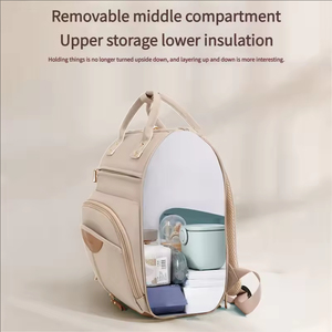 Mochila Grande Capacidade Portátil Durável Reutilizável Multi Bolsos Bolsa de Fraldas Fashion para Mamães - Product Image 3