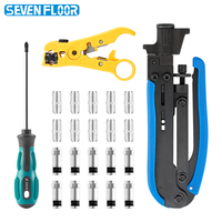 Outil multifonction robuste pour couper les câbles coaxiaux, pince à sertir les fils RG11, outil de sertissage pour connecteurs RG59 RG6 F