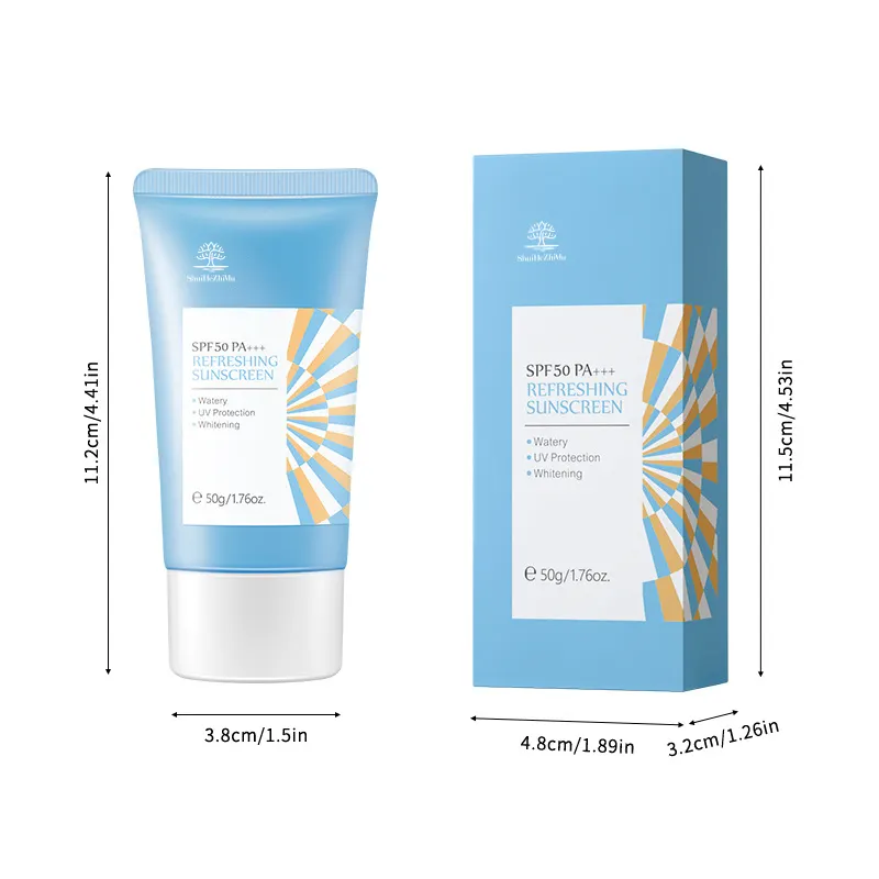 Écran solaire personnalisé blanchissant et hydratant et crème solaire organique à base de plantes et minéraux SPF 50 crème solaire coréenne