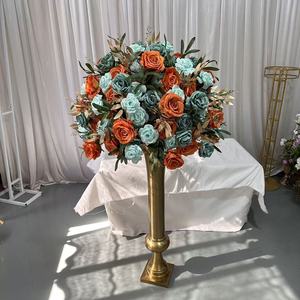 IFG Factory - Arreglo de Seda de Alta Calidad de Lujo de 70 cm en Azul, <span class=keywords><strong>Verde</strong></span> <span class=keywords><strong>y</strong></span> <span class=keywords><strong>Blanco</strong></span>, Bola de Flores Artificiales para Centros de Mesa de Boda - Product Image 1