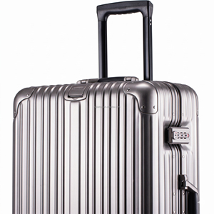 Valise rigide en PC à finition métallique, élégante et durable, bagage entièrement en aluminium, 4 roues pivotantes, serrure TSA, logo personnalisé - Product Image 1