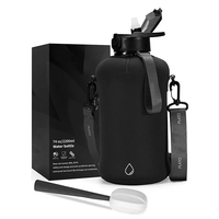 Grande bouteille d'eau 2.2 litres sans bpa pour boire de grands sports, bouteille d'eau personnalisée à bon prix 64oz, grande bouteille d'eau à prix d'usine