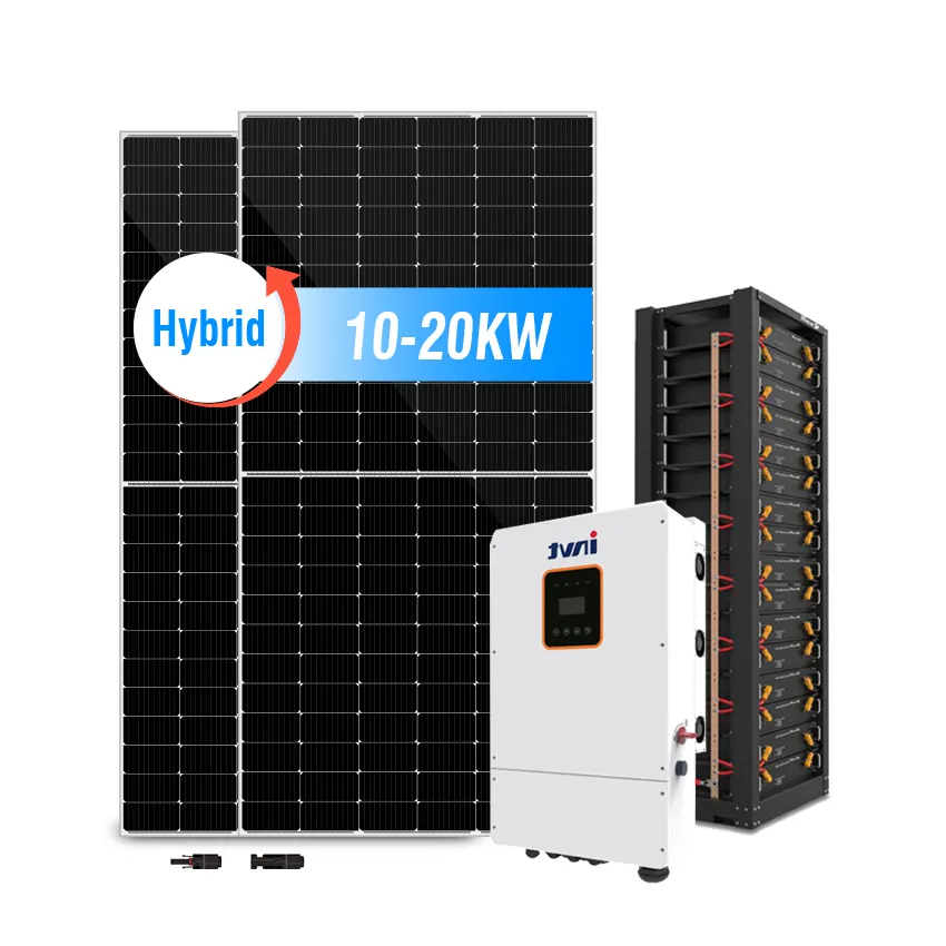 Vendita calda Online 10kw 12kw Inverter ibrido MPPT sistemi di energia solare pannelli solari elettricità sistema di pannelli solari batteria LiFePO4