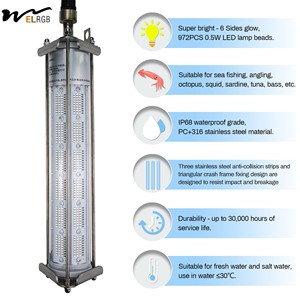 Đèn câu cá nước sâu 12V 24V 300W 600W có thể điều chỉnh độ sáng, dùng để câu mực, cá mú, cá lóc trong biển - Product Image 2