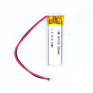 Small Width Lipo Battery BW601235 200mah 3.7v Rechargeable in Stock Brand for Camera Wireless Mouse <strong>Alcohol</strong> <strong>Tester</strong> - Product Image 3