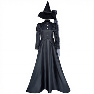 Disfraz de Elphaba de Wicked, Vestido de Bruja, Uniforme de Bruja Malvada <span class=keywords><strong>del</strong></span> <span class=keywords><strong>Oeste</strong></span>, Disfraces de Halloween para Mujer - Product Image 1