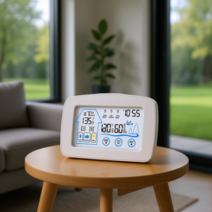 Estación Meteorológica Inalámbrica para Interiores y Exteriores con Reloj, Alcance de 196 Pies, Sensor de Termómetro Inteligente para el Hogar, Monitoreo de Temperatura y Humedad - Product Image 2