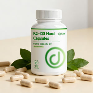 Capsule Dure di Vitamina D3 <span class=keywords><strong>K2</strong></span> per la Salute delle Ossa, Assorbimento del Calcio e Protezione Cardiovascolare, Vendita all'Ingrosso OEM - Product Image 2