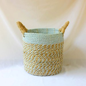 <b>Belle</b> Rattan Basket blends bohemian charm with natural seagrass and raffia, offering stylish, eco-friendly home decor - Product Image 1