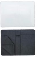 Dossier de facture de bureau vierge entièrement imprimé par sublimation en cuir PU avec logo personnalisé