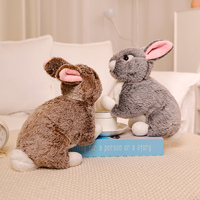 Peluche lapin réaliste de 25cm et 30cm, poupée lapin en peluche, jouet animal de pâques, décoration, lapin