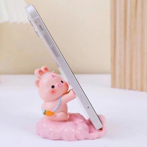 Support de téléphone en résine en forme de cochon mignon, support de bureau, décoration d'intérieur, cadeau, vente en gros - Product Image 3