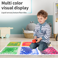 Dalles sensorielles liquides en PVC et ABS, tapis sensoriels colorés adaptés aux enfants autistes, pour une utilisation éducative en classe, amélioration des compétences manuelles