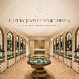 Vitrine de luxe en acier inoxydable, présentoir à bijoux écologique, vitrine robuste et étanche, éclairage LED, boîte à bijoux - Product Image 1
