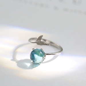 Ensemble LT-ED1119 en argent sterling 925, sirène bulle minimaliste, super féérique, design ouvert, sirène princesse, queue de poisson, larmes de sirène - Product Image 3