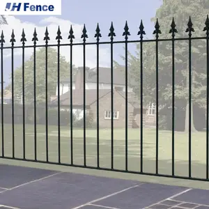 Security Wrought Iron Ornamental Steel Bar Tubular Picket Fence Panel /Boundary Decorative Garrison Balcony Fence