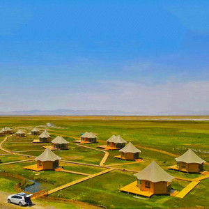 เต้นท์โครงเหล็กสไตล์แกลมปิ้งสไตล์รีสอร์ทหรูกันน้ำได้ขนาด6*6ม. บ้านสำหรับครอบครัวขนาดใหญ่เต็นท์ซาฟารีโรงแรมมีห้องน้ำ - Product Image 3