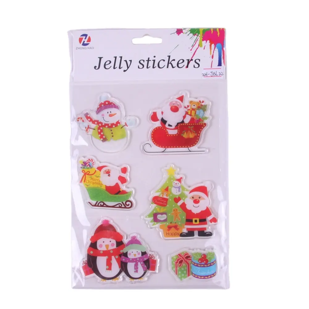 Santa Claus Christmas jelly sticker window sticker