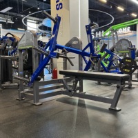 Presse pectorale plate à charge libre en acier Kaishi avec 3 supports de rangement pour plaques, durable, certifiée CE, pour l'entraînement des muscles pectoraux