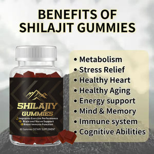 Bonbons gélifiés à base de shilajit noir de l'Himalaya, naturels et biologiques, stimulant énergétique, complément alimentaire pour adultes avec ashwagandha - Product Image 2