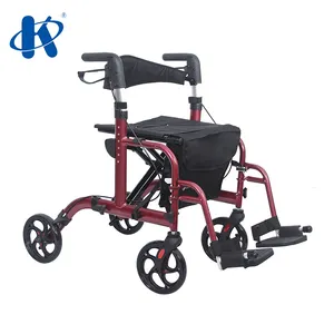 Kaiyang KY9155L China Supplier aluminum outdoor /indoor foldable old people walker aid rollator for the elderly