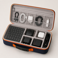 Étui de rangement double couche en EVA grande capacité pour accessoires d'appareils électroniques, cartes mémoire, câbles et chargeurs