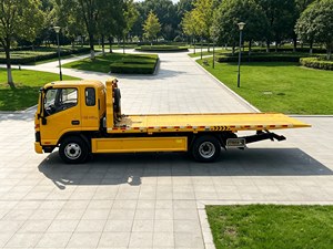 Promotion : Camion <span class=keywords><strong>de</strong></span> remorquage à plateau plat JAC 4x2 Diesel Manuel avec treuil 4T, pour dépannage routier léger et transport <span class=keywords><strong>de</strong></span> mini-excavatrices - Product Image 4