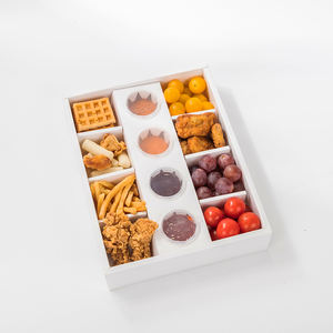 LOKYO قابلة للتحلل حزب نزه وجبة خفيفة الغذاء التعبئة والتغليف طبق مربع مع فواصل وصلصة - Product Image 4