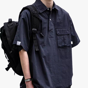 Camisa Casual de Manga Corta para Hombre, Estilo Moderno, Marca de Moda, Estilo Delgado de Verano, Camisa Polo Holgada de Media Manga, Ropa Exterior para Hombre - Product Image 3