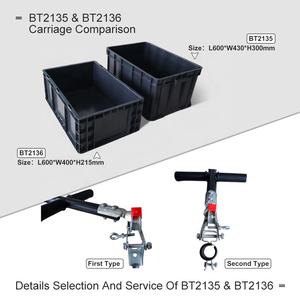 Remolque de Bicicleta <span class=keywords><strong>con</strong></span> Marco Metálico para Transporte, Fácil Instalación, Cubeta de Plástico de 70L/45L, Quad <span class=keywords><strong>con</strong></span> Remolque para Granja - Product Image 5