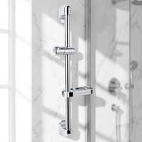 Salle de bain Pas Cher chrome pommeau de douche barre Coulissante ensemble