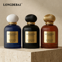 Flacon de parfum en verre cylindrique mat de couleur personnalisée 100 ml, boîte d'emballage souple écologique anti-fuite
