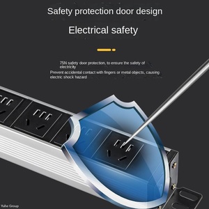 Carcasa de aleación de aluminio para enchufe de gabinete tipo rack negro de alta calidad con interruptor y protección contra sobrecarga para voltaje máximo de 110V/240V - Product Image 3