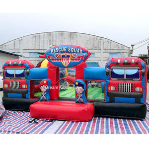 Castillo Inflable de Rescate para Niños Pequeños, Casa de Brinco con Tobogán, Diversión Combinada para Fiestas Infantiles - Product Image 2