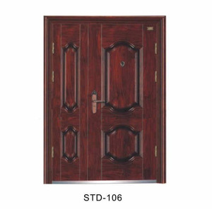 Puertas de entrada principal exterior villa residencial seguridad metal puerta doble acero inoxidable - Product Image 6