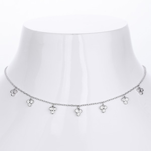 Collier en argent sterling 925 plaqué or avec zircon en forme <span class=keywords><strong>de</strong></span> fleur, <span class=keywords><strong>prix</strong></span> <span class=keywords><strong>de</strong></span> gros d'usine, meilleur <span class=keywords><strong>prix</strong></span>, pour femmes - Product Image 6
