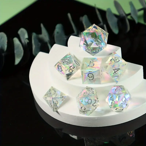 Xúc xắc nhựa chất lượng cao được thiết lập với nhiều số đầy màu sắc và màu phông chữ tùy chỉnh cho các trò chơi trên bàn - Product Image 4