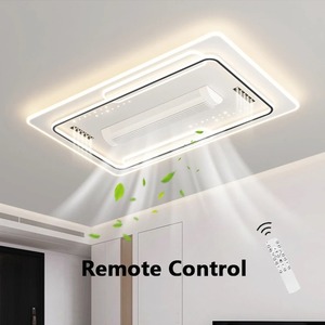 <b>Ceiling</b> Fan <b>Light</b> Indoor Living Room Modern <b>Remote</b> <b>Control</b> Iron Material <b>Ceiling</b> Fan Lamps LED Bladeless Home Decoration Lustres - Product Image 5