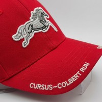Gorra de Béisbol Unisex Premium, Ajustable, de Algodón Prelavado, Color Rojo Vibrante, con Monograma 3D Bordado en el Borde