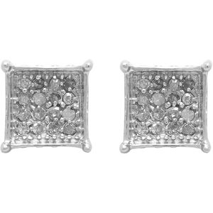 Jewelspaark Diamond Stud <b>Earrings</b> 0.10 Ct Round Cut 10k White Gold 6 Mm Women's Everyday Wear - Product Image 1