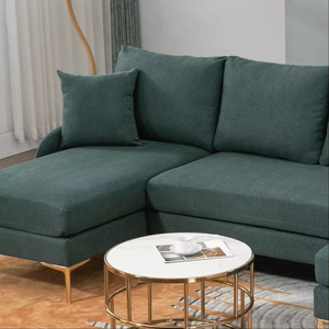 Juego de Sofás Modulares Seccionales Sans Convertible para Sala de Estar, Uso en Apartamentos y Hoteles, Tela Verde - Product Image 6