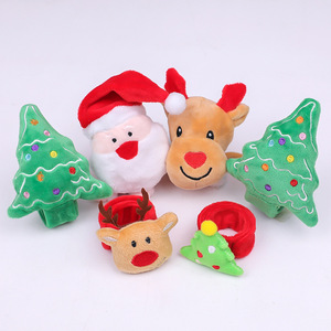 Creativa Santa Elk Clap Circle Linda pulsera de franela regalo de Navidad - Product Image 2