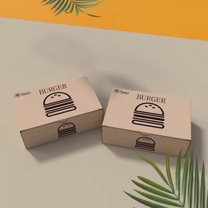 Caja de comida para llevar personalizada con impresión, MOQ bajo, para pollo frito, hamburguesas, papas fritas, aperitivos callejeros, empaque de papel para comida rápida - Product Image 3
