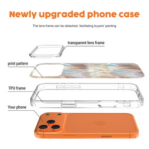 <span class=keywords><strong>Coque</strong></span> de téléphone vierge pour peinture personnalisée avec anneau de caméra amovible, cadre d'objectif détachable pour artistes, <span class=keywords><strong>coque</strong></span> magnétique pour Oppo - Product Image 2