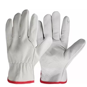 Gants de travail de sécurité en cuir de chèvre à double paume pour femmes et hommes, pour la conduite et le jardinage - Product Image 1